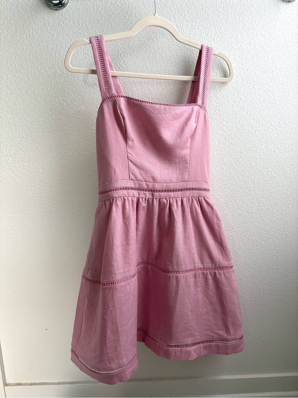 Reformation Everett Mini Linen Dress